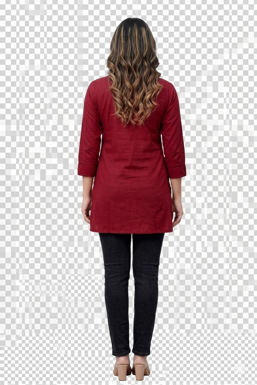 Red short kurta