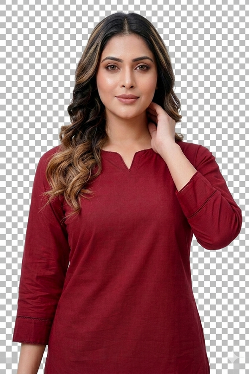Red short kurta