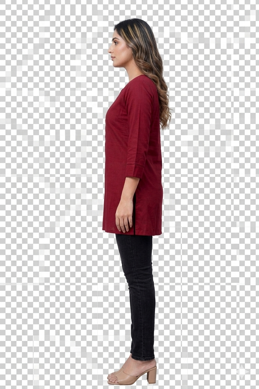 Red short kurta